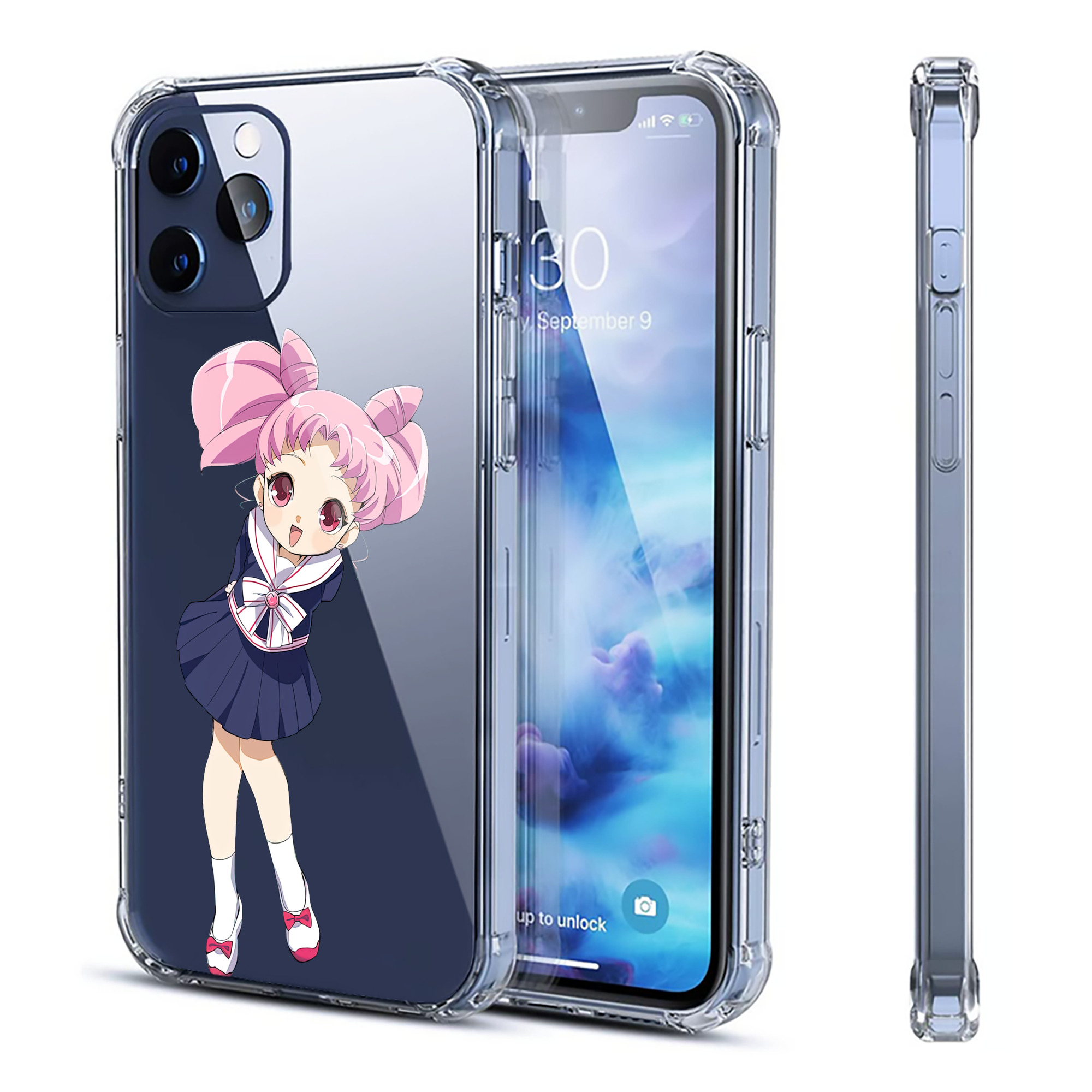 （画像用） 美少女戦士セーラームーン ちびうさ Sailor Moon Chibiusa Tsukino Usagi Small Lady Serenity 【iPhone 12シリーズ対応】透明スマホケース（クリアソフトケース）